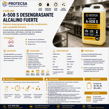 Desengrasante alcalino fuerte
