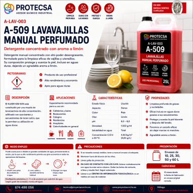 Lavavajillas manual perfumado
