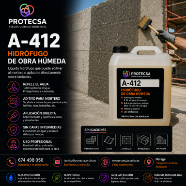 A-412 Hidrófugo de obra húmeda